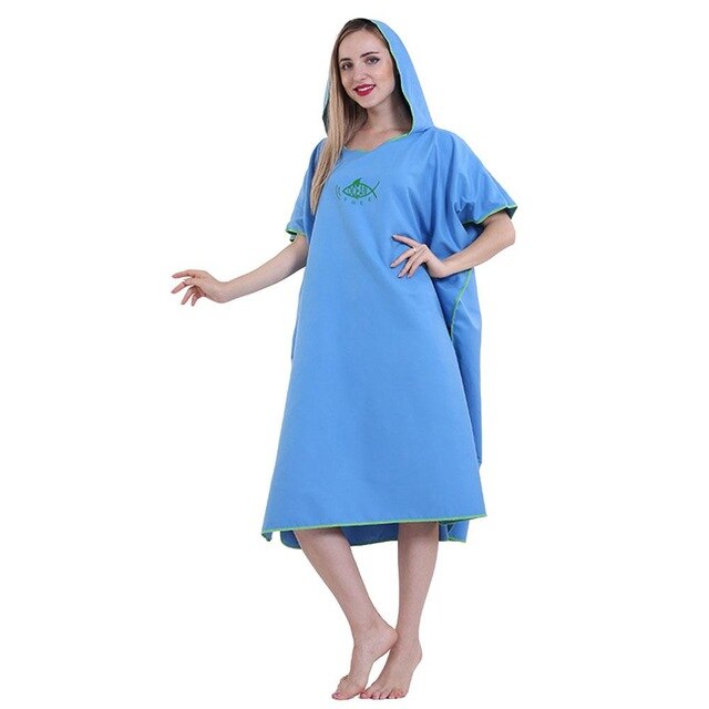 Lightweight Changing Robe for Women & Men Beach Towel Dryrobe Towel Changing Robe Towel Quick Dry Outdoors Sports Swimming Home: Light Blue