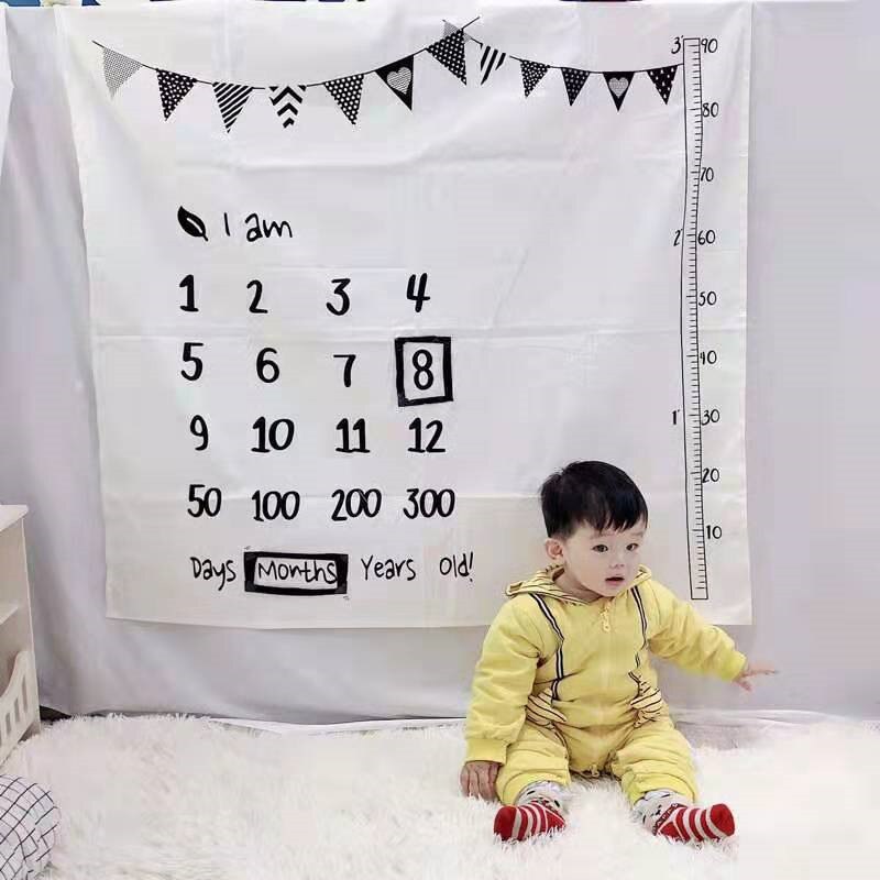-né bébé croissance mensuelle jalon couverture photographie accessoires fond tissu pour tapis bébé garçon filles photographie accessoires: 20