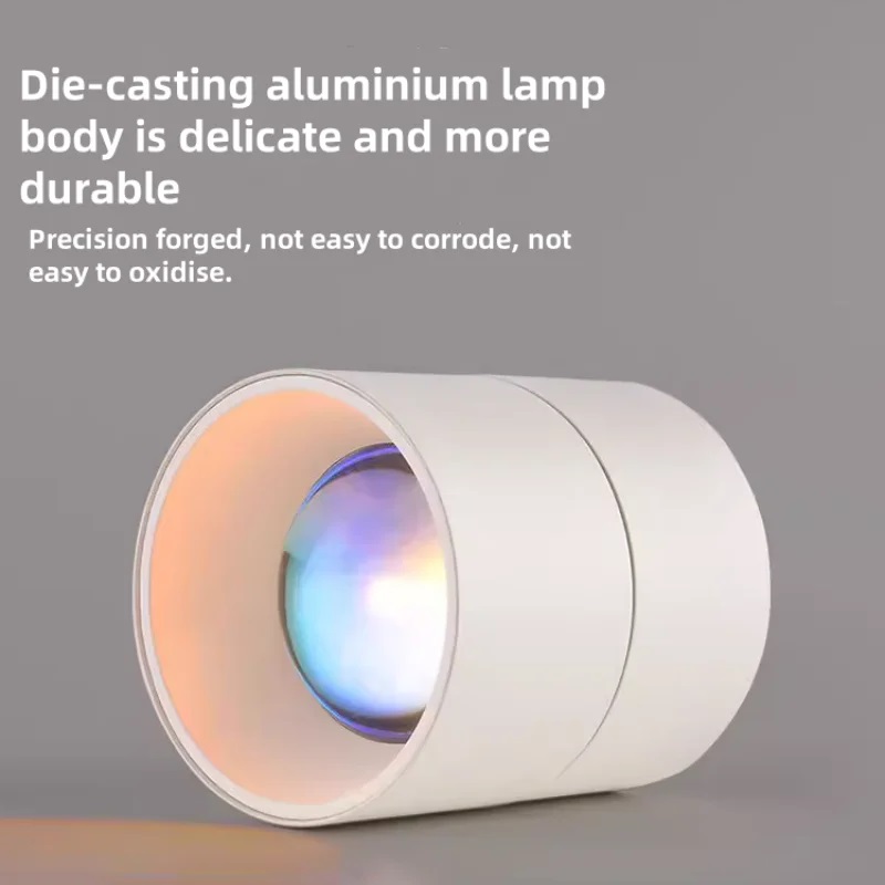 Regenboog LED-spot Kleine Mini Zonsondergang Projectielamp Sfeer Nachtverlichting Kamer Muur Podium Bar DJ Evenementen Decor Armaturen