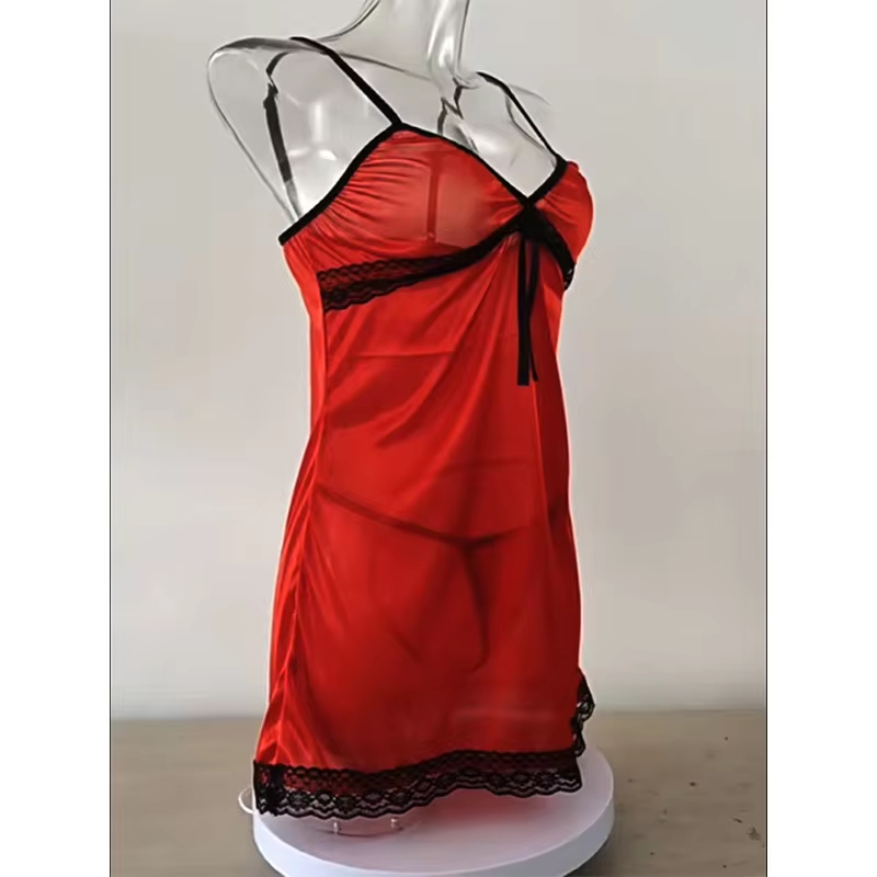 Sexy nachtkleding voor dames, zijde satijnen nachtkleding, slipjurk, mouwloze pyjama, nachthemd, nachtkleding in grote maten, comfortabel