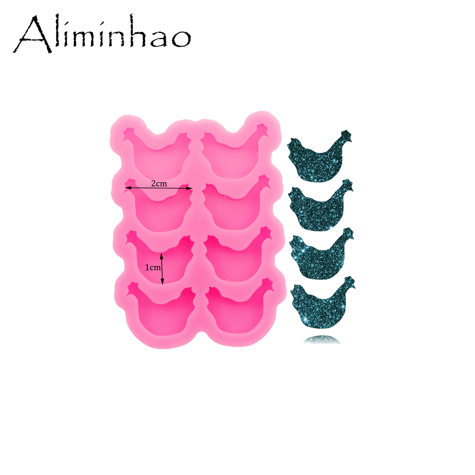 Dy1411 Glanzende Mini Schelp/Dinosaurus/Lotus/Schildpad Oorbellen Noppen Siliconen Hars Mal, Maan Cirkel Ambachten Kunst Diy Chocoladevorm: Licht Geel