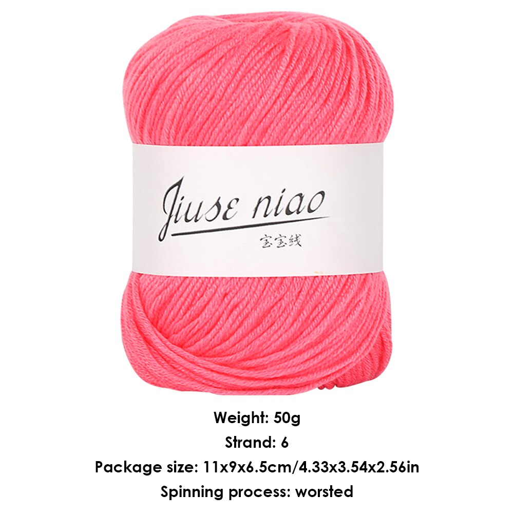Fil de ruban à tricoter de ligne Rival doux | Fil fin en coton 50g/roll pour couture au Crochet, tricot doux, bricolage pour bébé
