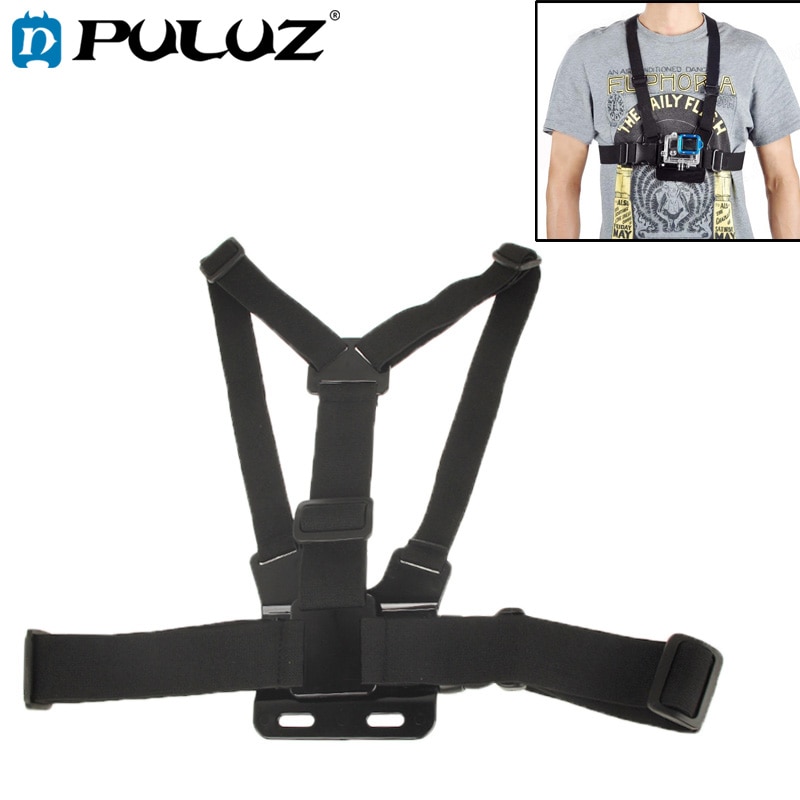 PULUZ Extreme Sport Voor Borst Elastische Riem Schouderriem Mount Houder voor GoPro, Xiaoyi en Andere Actie Camera