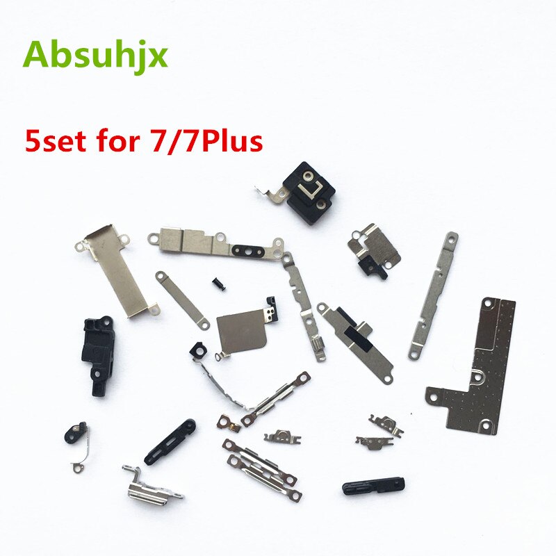 Absuhjx 5er- set vollmetall-set für iphone 7 plus 7g 7p innenhalterungen, kleine kits, komplettes zubehör, innenschutzplattenhalter