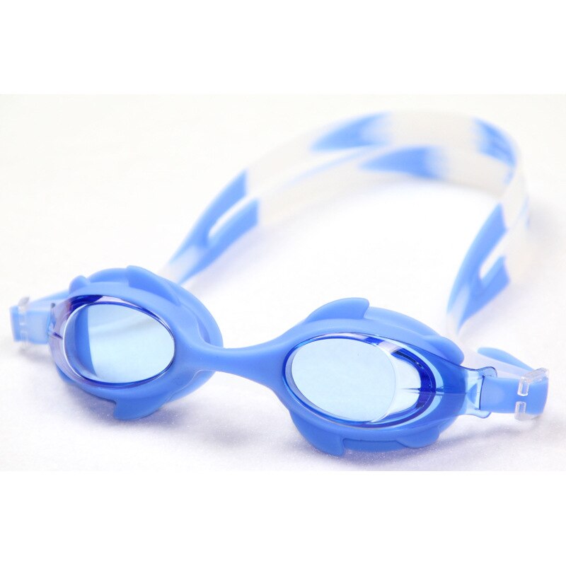 Youyou Children Swimming Glasses Adjustable Eyeglass Belt Nose Swim Goggles Water-proof Anti-fog Frame Pool Blue