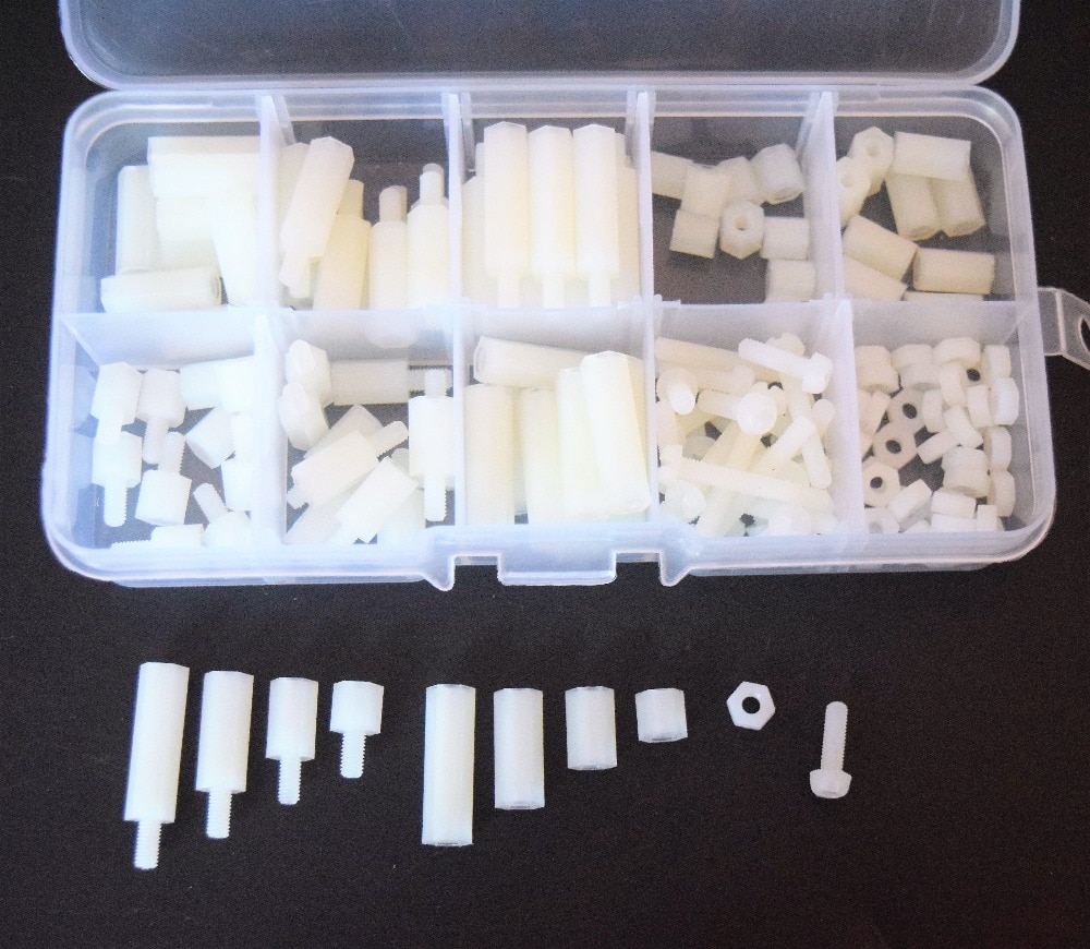 1Set M3 Nylon Hex Spacers Moer Assortiment Kit Stand-off Plastic Accessoires