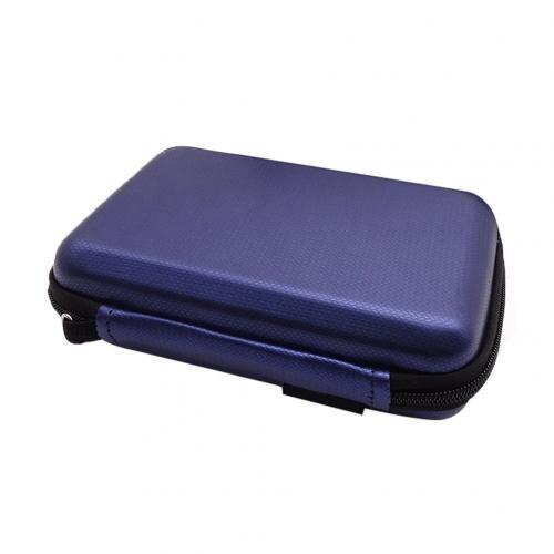 2.5Inch Draagbare Hdd Zak Externe Usb Harde Schijf Schijf Carry Mini Usb Kabel Case Cover Pouch Oortelefoon Tas Voor hdd Protector Case: Blauw