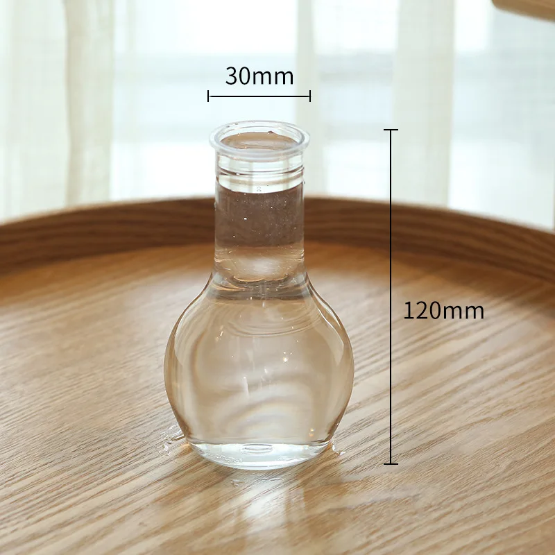 Piccolo vaso per centrotavola Vasi per fiori in plastica con boccioli Mini vaso trasparente rustico Forme uniche per cene di nozze Decorazioni per la casa Vasi