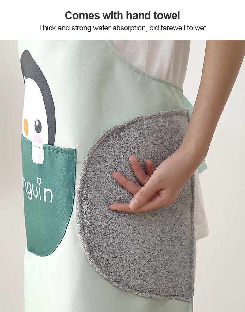 Keukenschort Cartoon Animal Print Waterdicht En Antifouling Olie Proof Bib Thuis Cleaning Tools Voor Mannen Vrouwen Bakken Accessoires