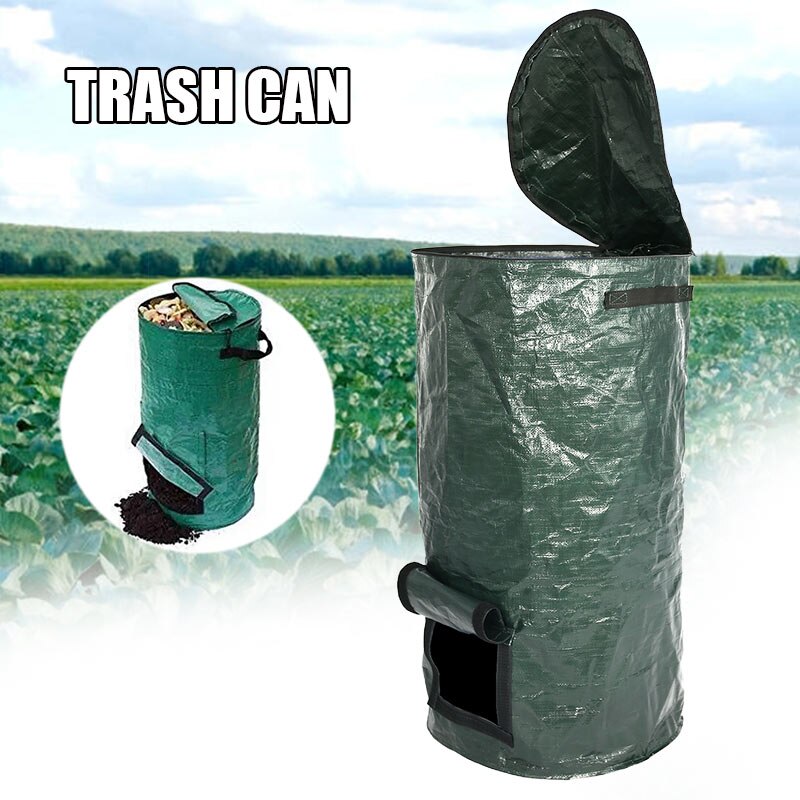 Reuseable Garden Leaf Waste Can Yard Compost Bin for Fruit Kitchen Waste Grower EJ