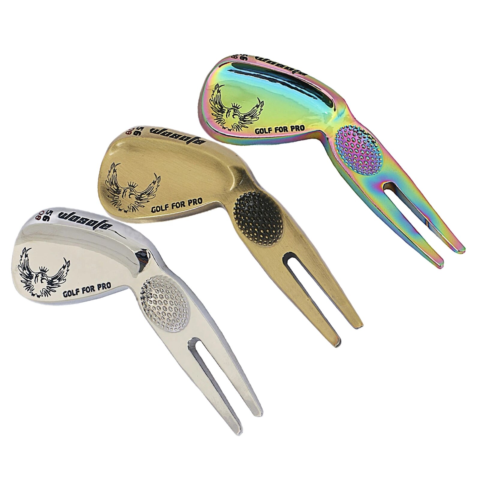 Lightweight Golf Putting Green Repair Tools Divot Fork Pitchfork Lawn Repair Club Rest Kit Metal Golfer Keepsake Souvenir