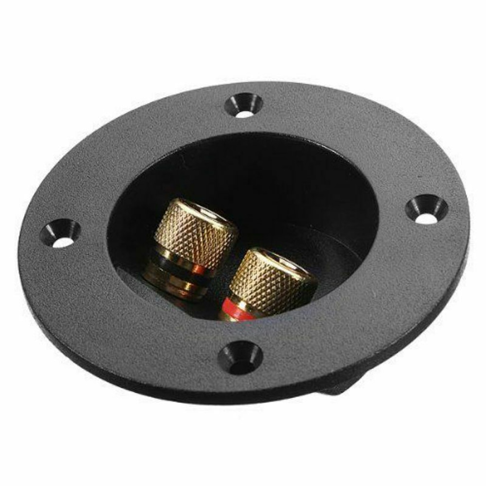 2Pcs/set Subwoofer Speaker Box Terminal Round Cup Connector For 4mm Banana Plugs