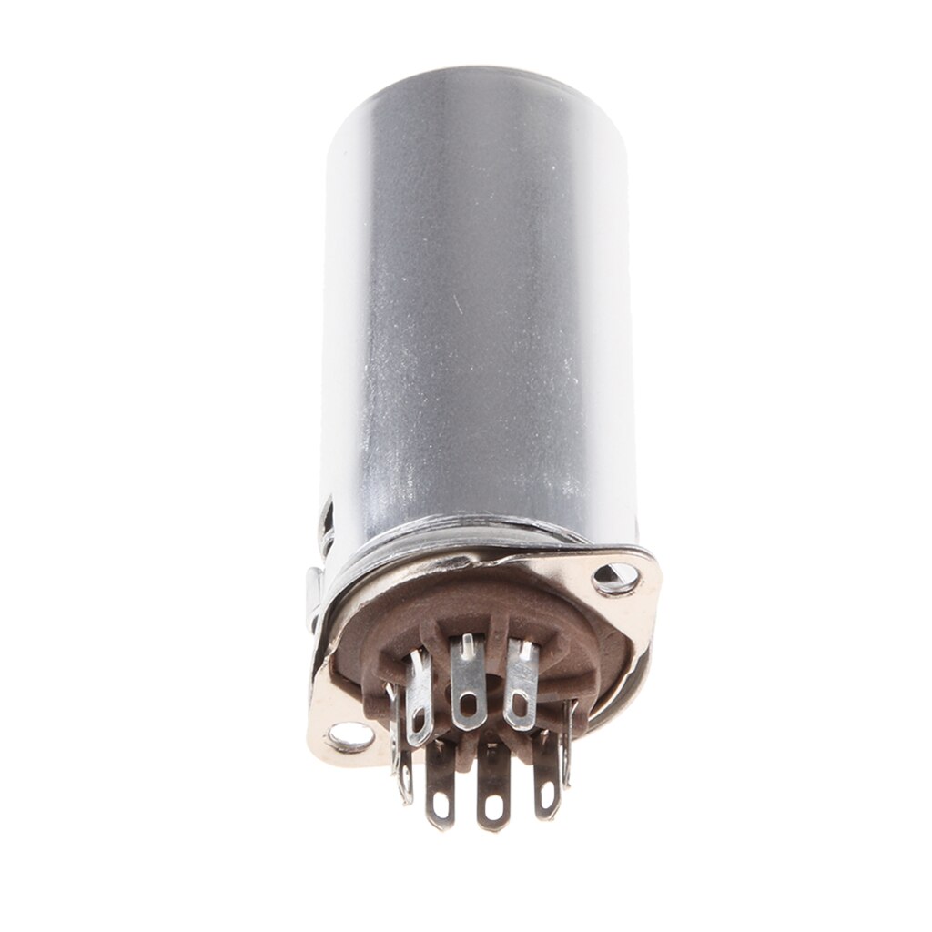 9 Pin Vacuum Tube Socket With 40mm Aluminum Shield For 12AU7, ECC82, 6n1