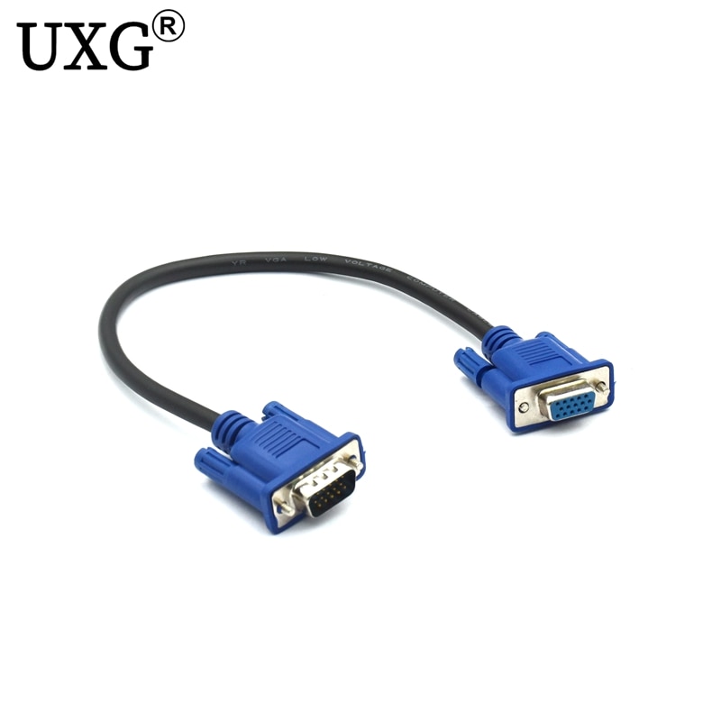 Câble VGA/SVGA HDB 30cm 50cm, rallonge mâle à mâle pour moniteur d'ordinateur