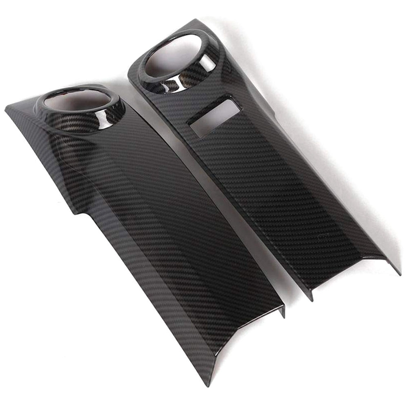 Marco decorativo para la cubierta del panel del interruptor del aire acondicionado de toyota 4 runner, con patrón de fibra de carbono.