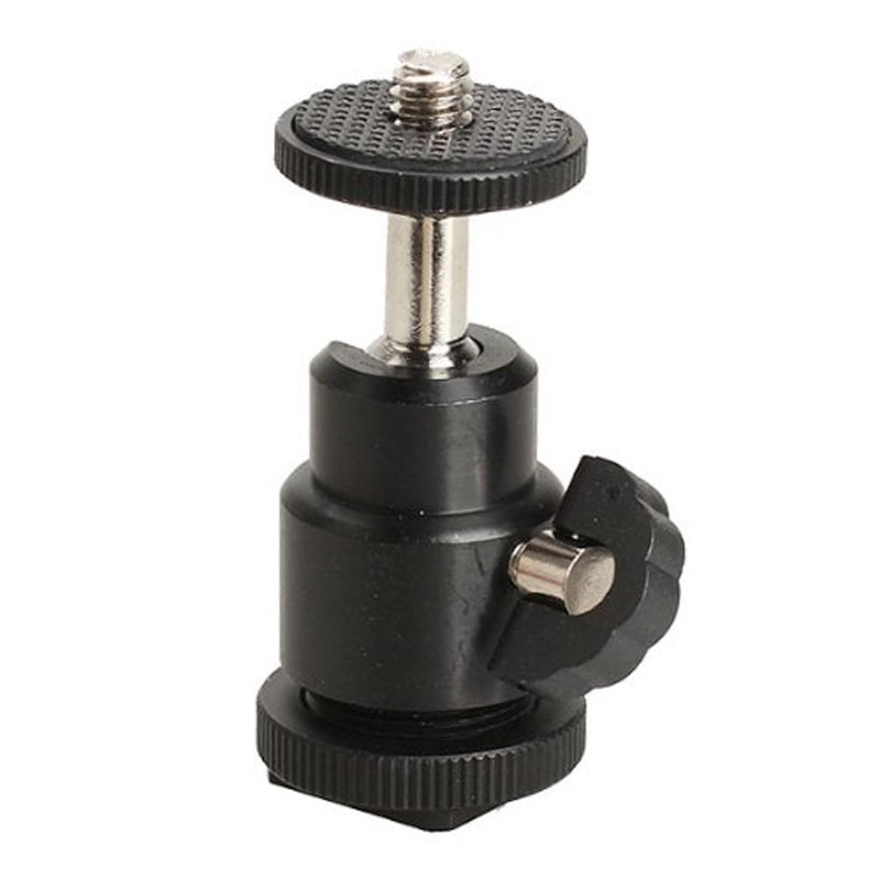 3c-mini quente sapato titular bola cabeça suporte dslr câmera tripé (rotação de 360 graus) preto: Default Title