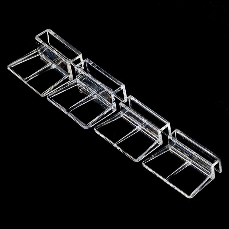 1pc 6/ 8/10/12mm Aquarium acrylic clip glass cover bracket Fish Aquatic Holder