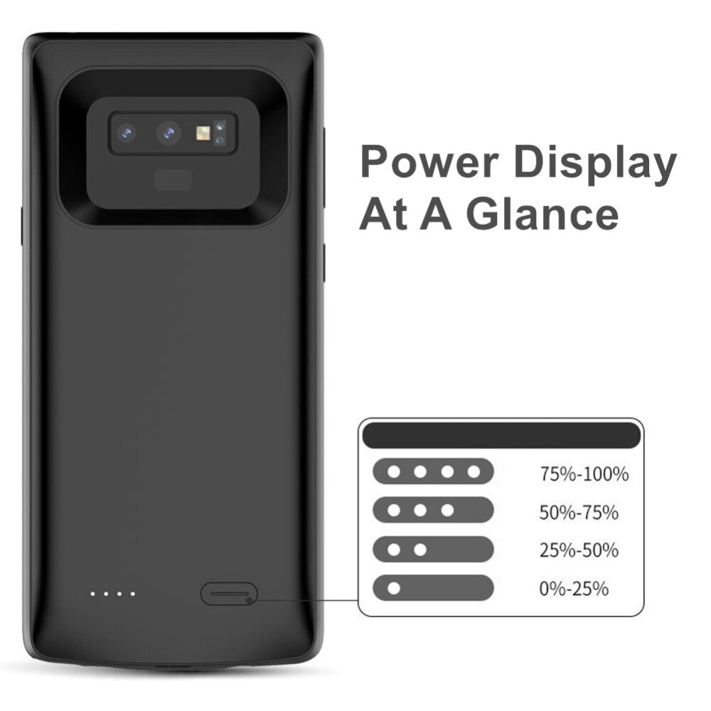 Funda de cargador de batería para Samsung Galaxy S9 S8 Plus, funda de alimentación suave de TPU para teléfono móvil con carga para Samsung Note 8 Note 9, funda de batería