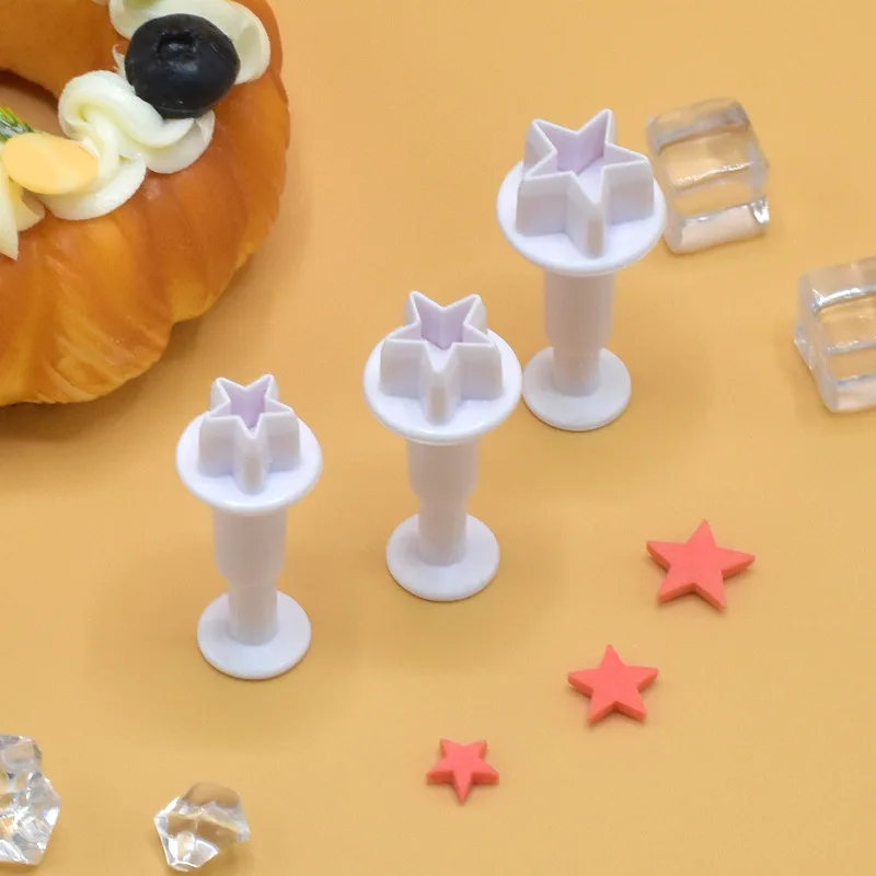 Herramientas para hornear, troquel de corte de plástico con impresión, modelado básico, geometría, prensado, galleta, Fondant, molde para pastel, suministros de cocina: Caqui oscuro