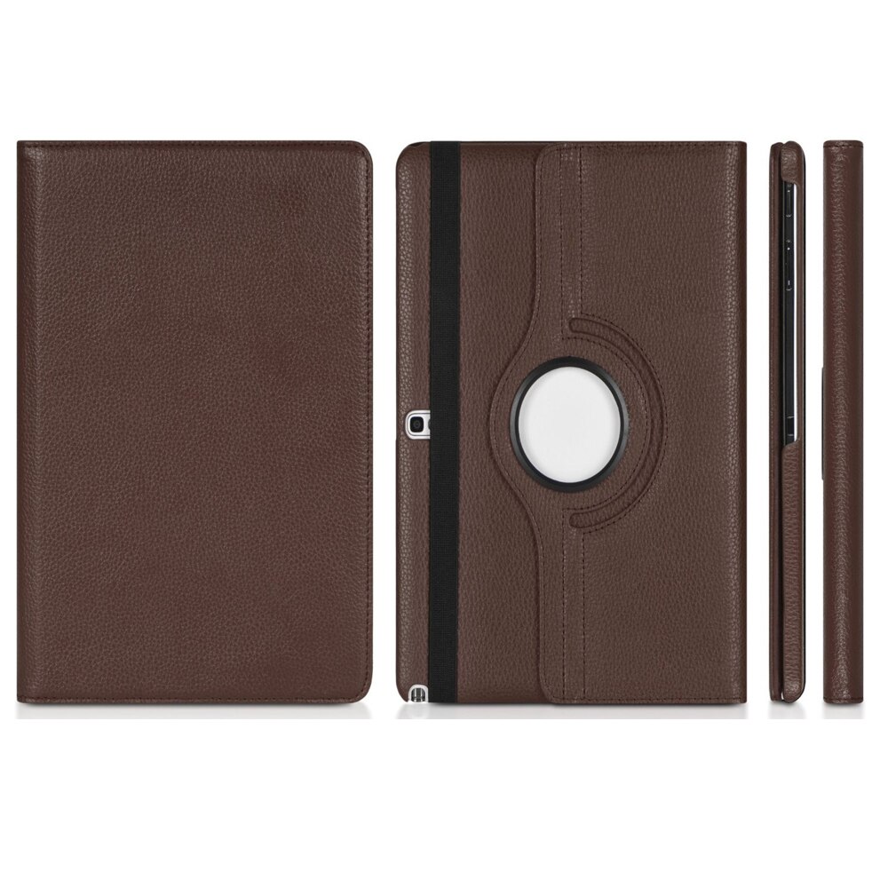 Etui til samsung galaxy tab pro  t520 t525 t521 10.1 note edition 10.1 &quot;  p605 p600 cover folio læder stander smart capa: Brun