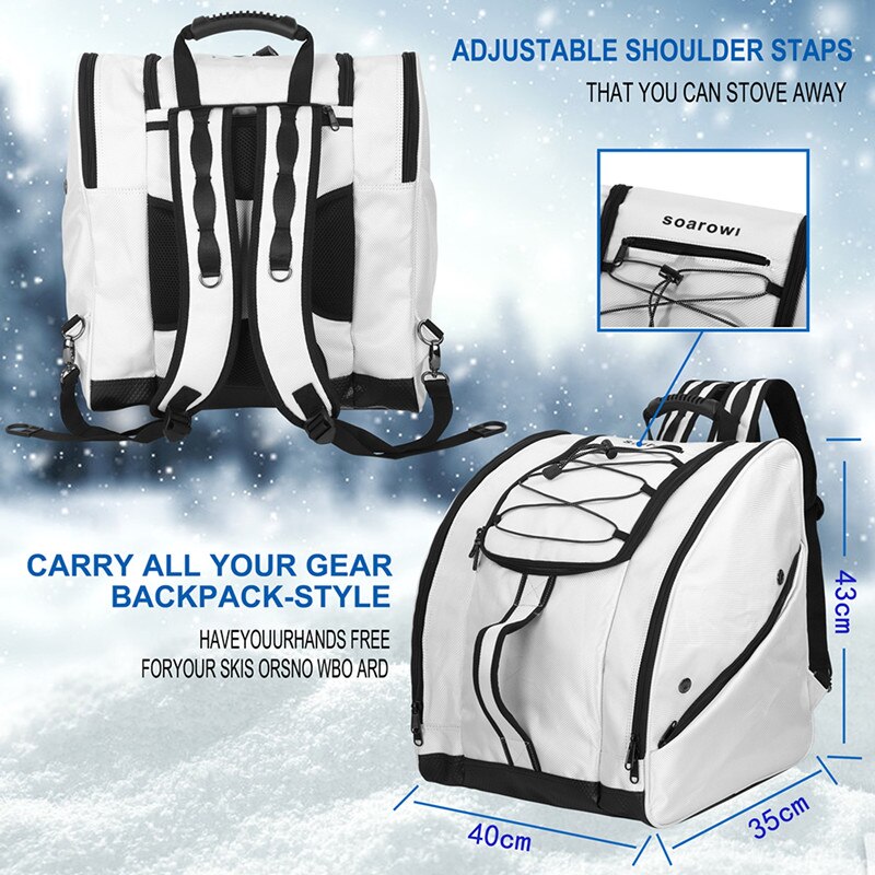 Soarowl bota saco botas de esqui e botas snowboard saco mochila de acampamento excelente para viagens com exterior à prova dwaterproof água &amp; sacos inferiores
