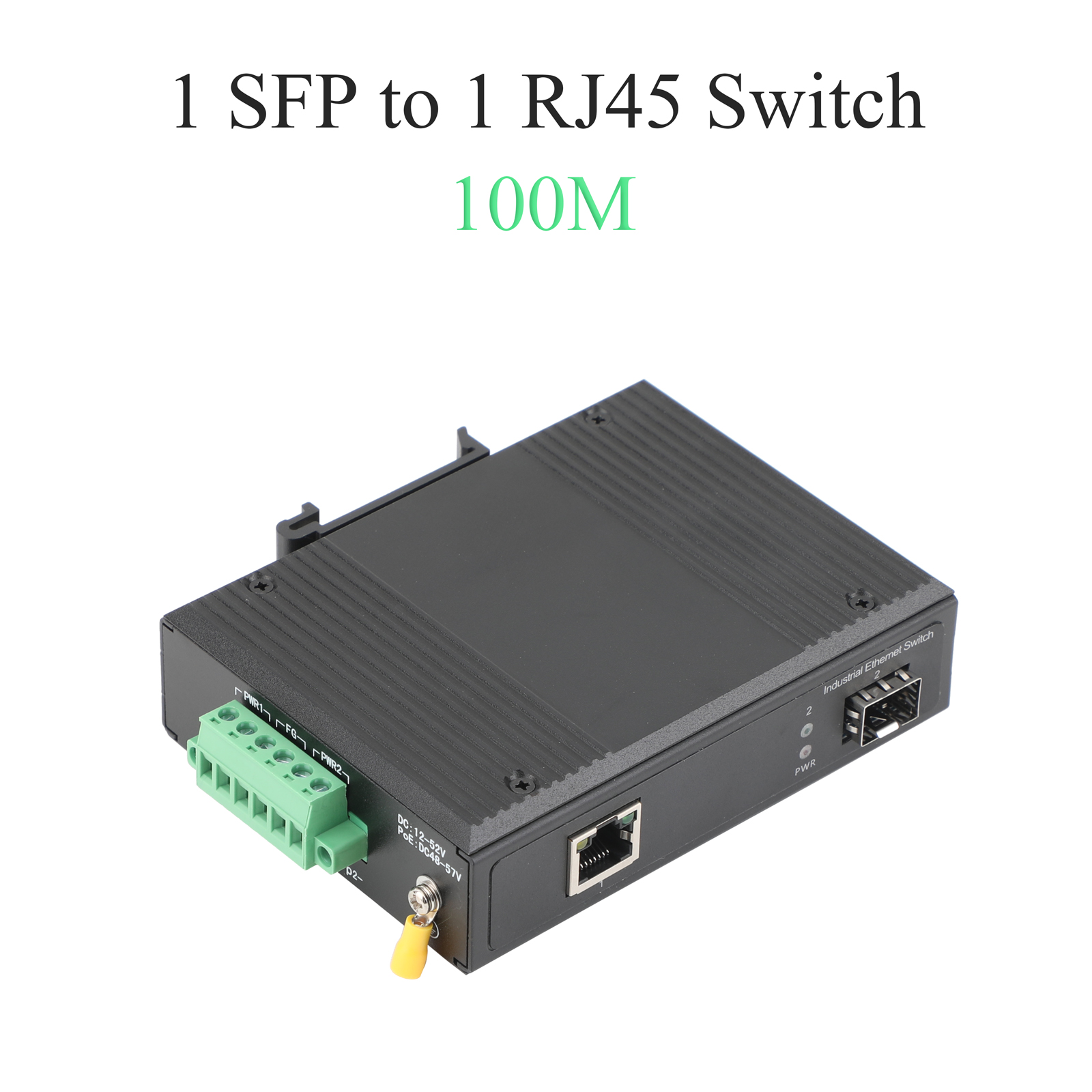 1PCS 100M/1000M SFP Industrial Converter 1 SFP to 1/2/4 POE Transceiver 10/100/1000M Fiber Optic Switch Industrial Network: Silver