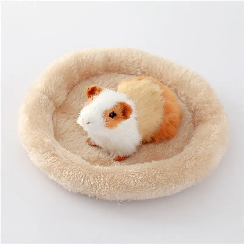 Tapis de nid de Hamster, petit litière pour animaux de compagnie, pour hérisson, écureuil, souris, Rats, cochon d'inde, coussin mignon, maison, nid de Hamster, produits pour animaux de compagnie: L / Kaki foncé