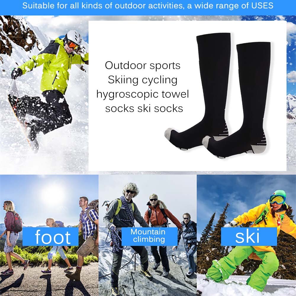 Winter Lange Ski Thermische Sokken Warme Katoen Dikker Kousen Snowboarden Sokken Klimmen Wandelen Dikkere Sport Thermosocks