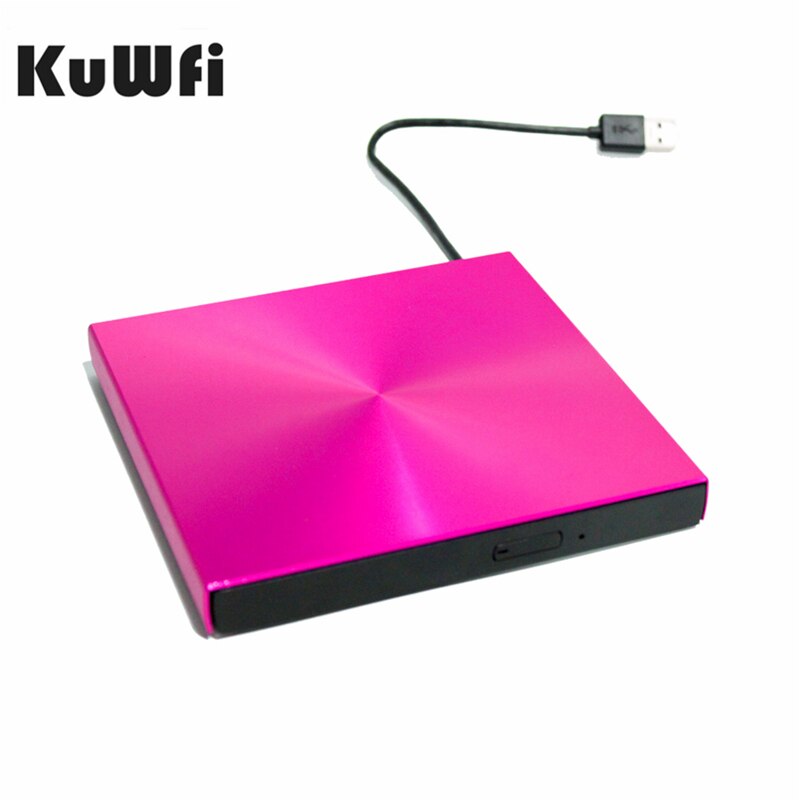 KuWFi USB 3,0 grabadora de DVD externa lector de DVD REPRODUCTOR DE CD-ROM Unidad óptica para MAC OS/MacBook,/para Apple laptop WIN 10/8/7/XP/linux: Default Title