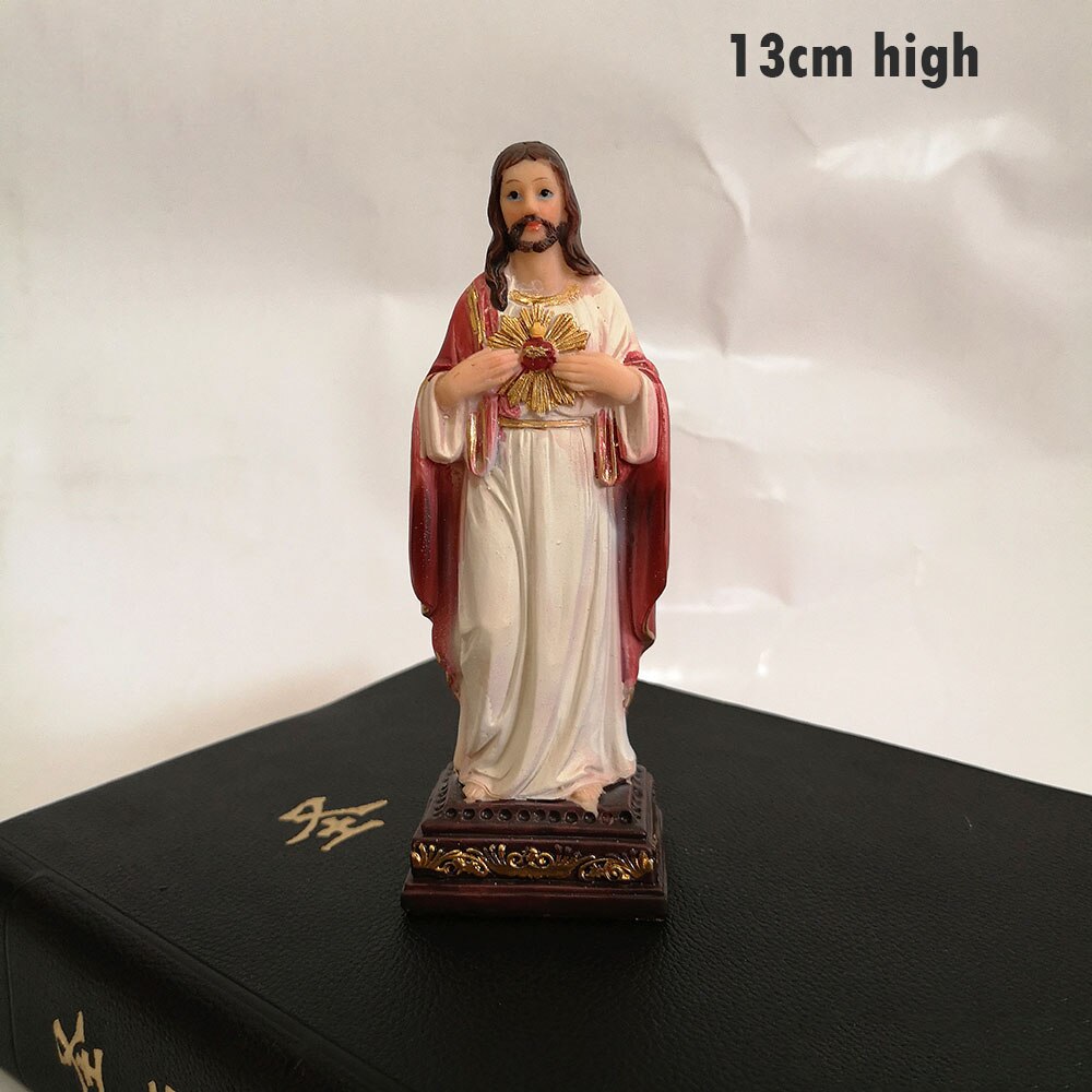 FIGURINE religieuse résine sainte famille STATUE, jésus sacré coeur STATUE, sainte vierge marie STATUE, notre-dame de LOURDES: Jesus sacred heart
