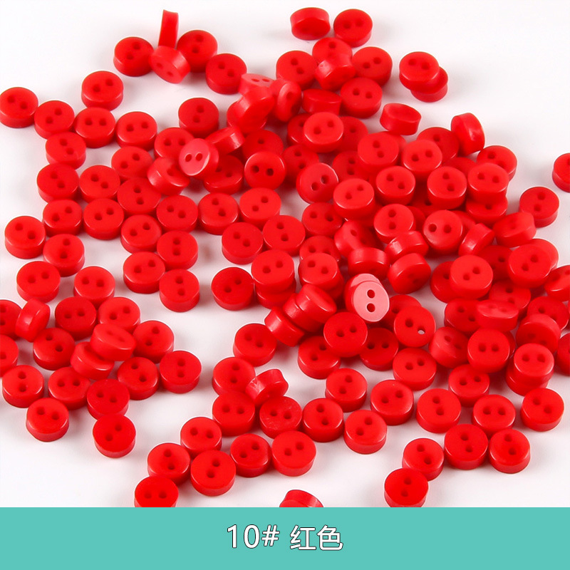 100 Uds. Mini botones de resina de 6mm, accesorios de costura coloridos para ropa infantil, álbum de recortes DIY con dos agujeros: Cobre
