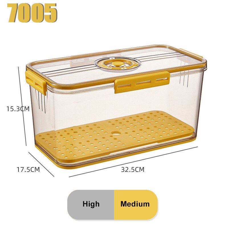 Refrigerator Storage Box Pet Plastic Transparent Thickened Frozen Drain Fresh-keeping Box Special Finishing For Refrigerator: 08