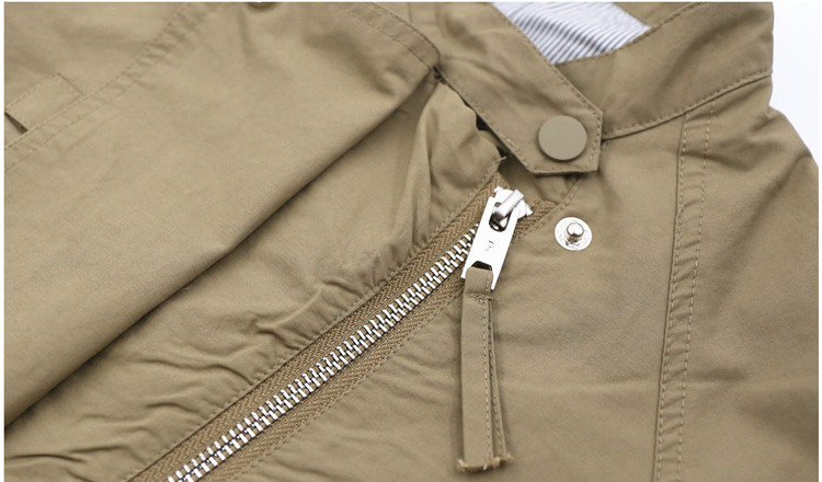 Children's Unisex Autumn Trench Kids Clothing Girls Long Trench Boys Full Solid Trench Kids Cotton Outerwear and Coats