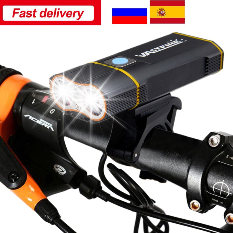 USB Charging Handlebar Headlight 2 LED/3 LED/5 LED/8 LED Front Bike Light LED Lamp Built-in Rechargeable Battery for Cycling