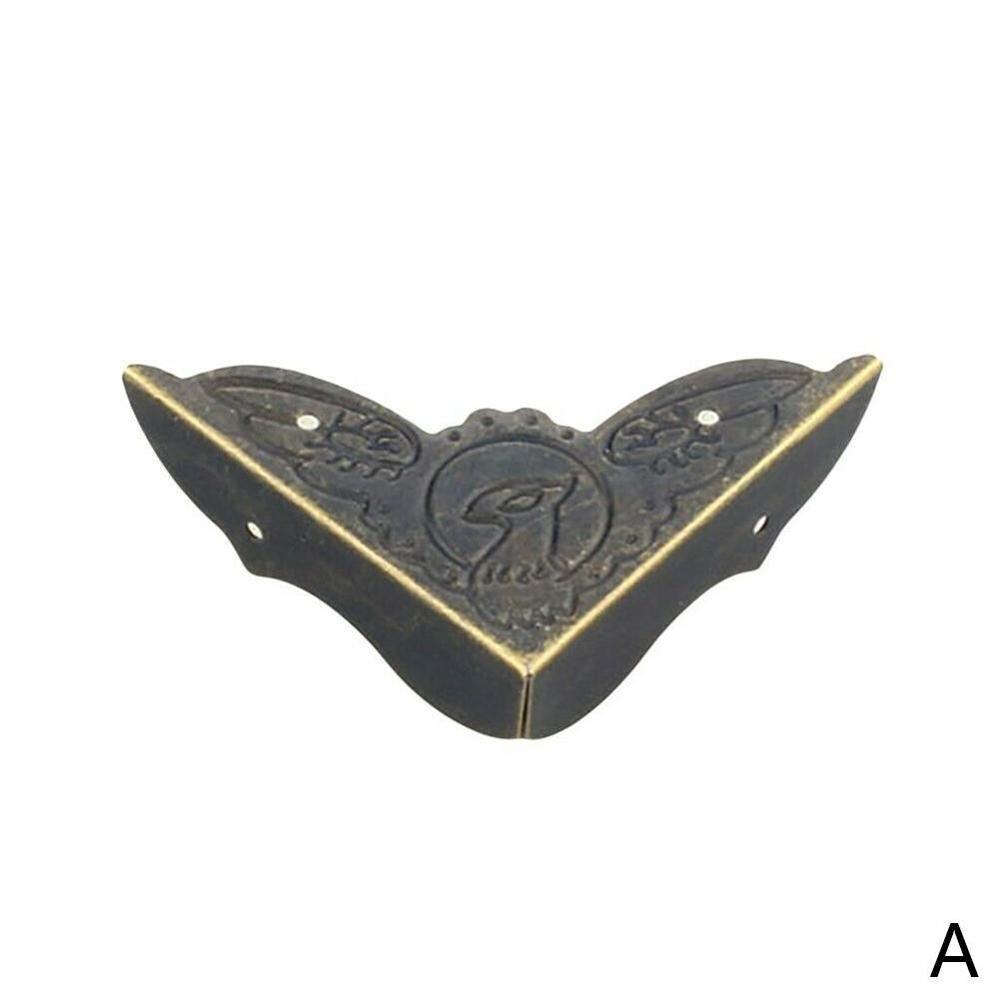 Antieke hoekbeschermer ijzeren wikkel antieke vier hoeken hoektafels bureaus sieradenbeschermers bescherm dozen dozen hoek r: A