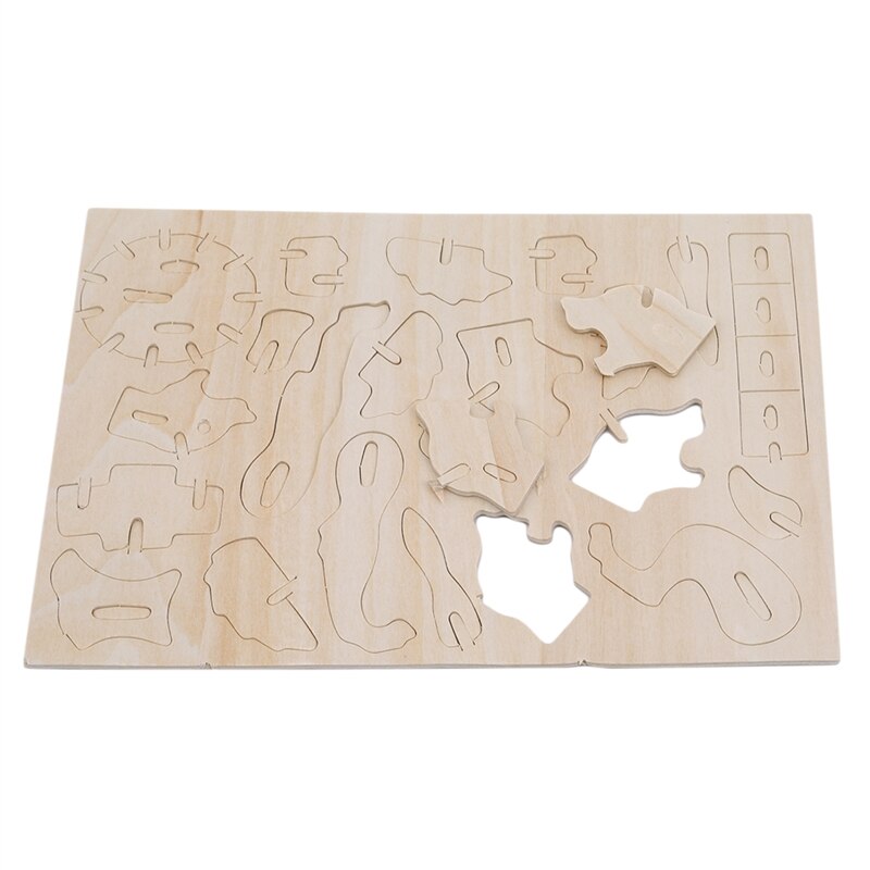 Diy 3D Hout Puzzel Animal Leeuw Handgemaakte Educatief Speelgoed Voor Kinderen