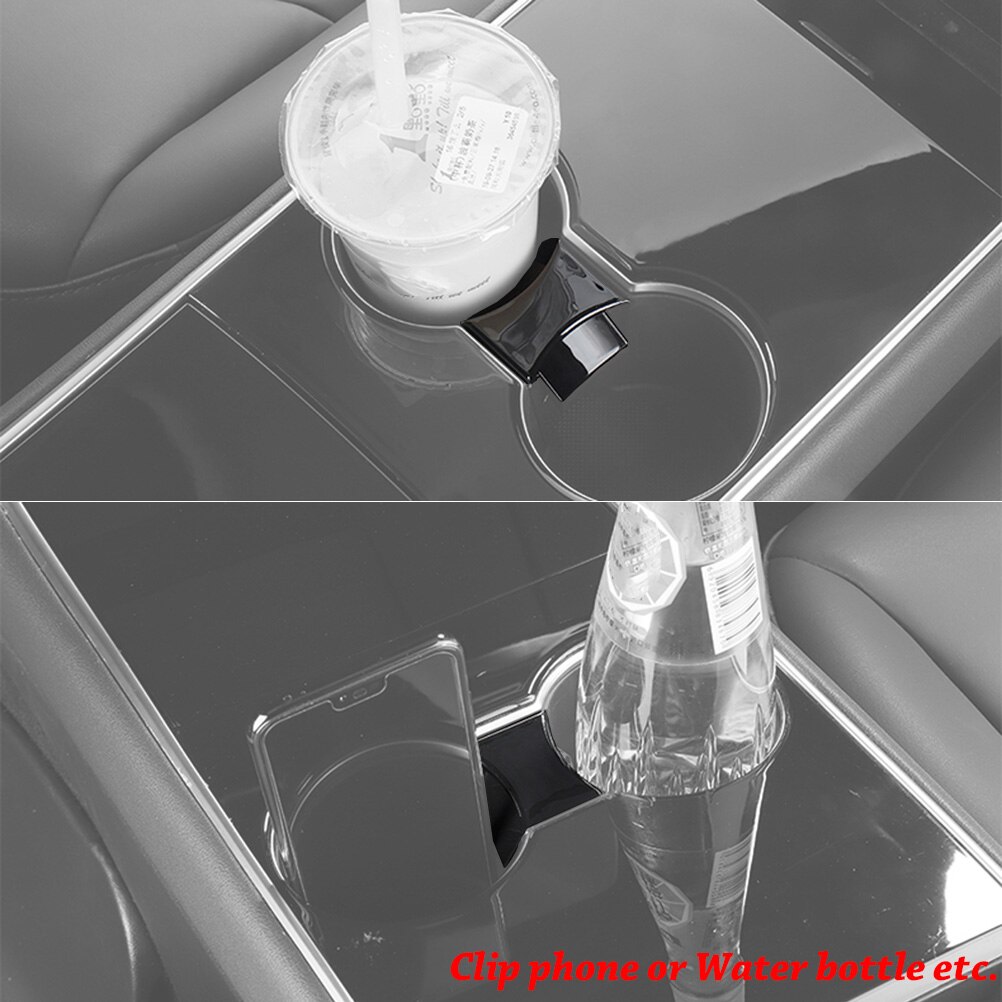 For Tesla Model Y 3 Cup Holder limiter Water Bottle Coffee Slot Slip Limit Phone Clip Modification Accessories