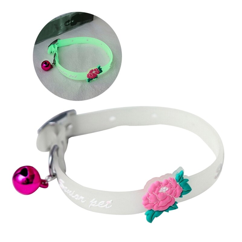 Huisdier Gloeiende Halsbanden Met Bells Glow Nachts Honden Katten Licht Lichtgevende Ketting