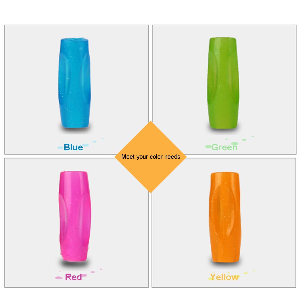 4pz strumento per la scrittura a mano apparecchio correttore studente cilindro forma penna impugnatura bambini matita da allenamento in silicone morbido