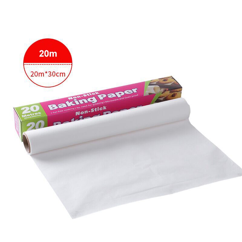 Doublures en papier sulfurisé antiadhésif, 5/10/20 mètres, papier de cuisson pour plaques rondes, poêle, BBQ, papier huilé, four, gâteau, tapis de cuisson: 20M