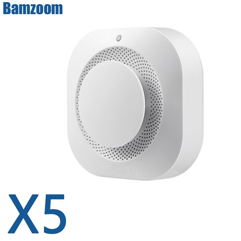 Smoke Detector Home Security Smart Wireless Independent Smoke Fire Detector ASK Alarm Sensor Low Battery Reminder Protect: Independent YG 5PCS