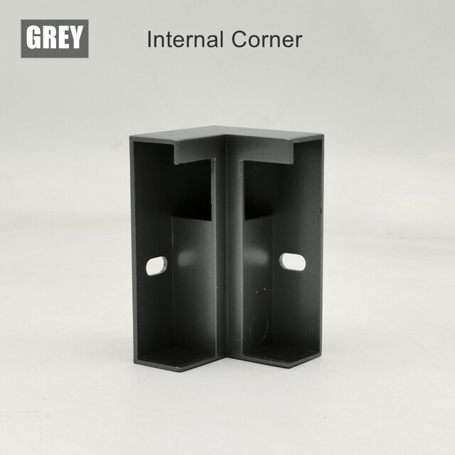 60mm/80mm LED Skirting Line Strip Light Aluminum Profile Accessories Baseboard Plastic Internal Angle External Corner Connector: Grey Internal / 60mm