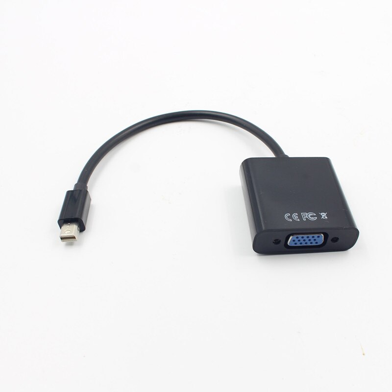 For MacBook Air Pro IMac Mac Mini Thunderbolt Mini DisplayPort Display Port Mini DP To VGA Cable Adapter 1080P ZT: Black