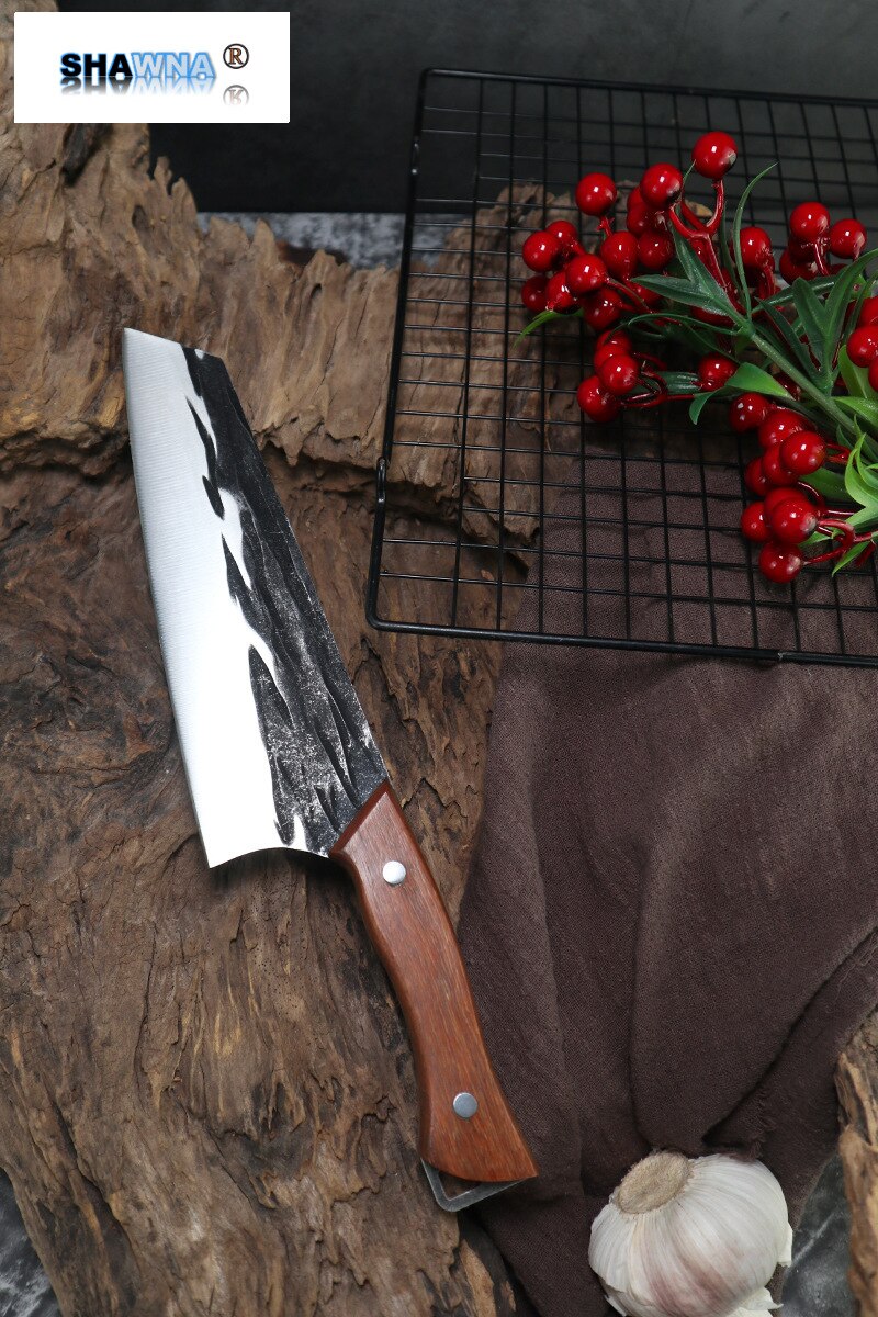 Forged Damascus Cleaver Knife Stainless Steel Chinese Vegetable Meat Chopping Kitchen Knives Cleaver Slicing Chef Knife