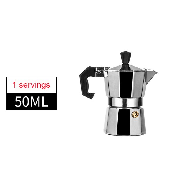 50/300/450Ml Rvs Moka Koffie Pot Espresso Latte Percolator Stove Koffiezetapparaat Espresso Pot Italiaanse koffie Machine: 50ml