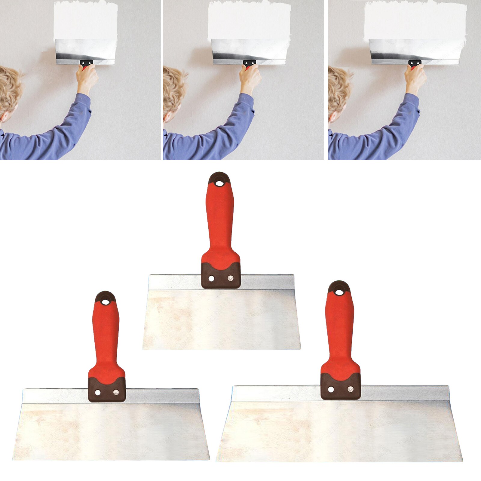 Putty Steel Drywall Tools, Drywall Set, Spackle , Scraper Putty Knives, Drywall Scrapers, Putty Scrapers, Paint Scraper Tool
