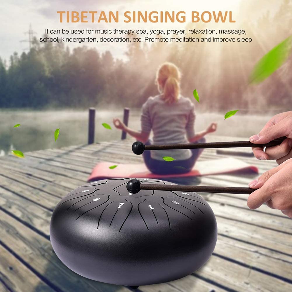 Handpan Drum 6 Inch 8 Tune Steel Hand Pan Drum Tank Drums With Drumsticks Carrying Bag Percussion Instruments Handpan