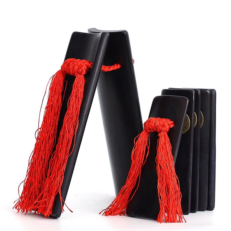 Castagnettes en bambou noir de Style chinois traditionnel, Instrument de musique Wiitty, pour raconter des histoires sur scène: B