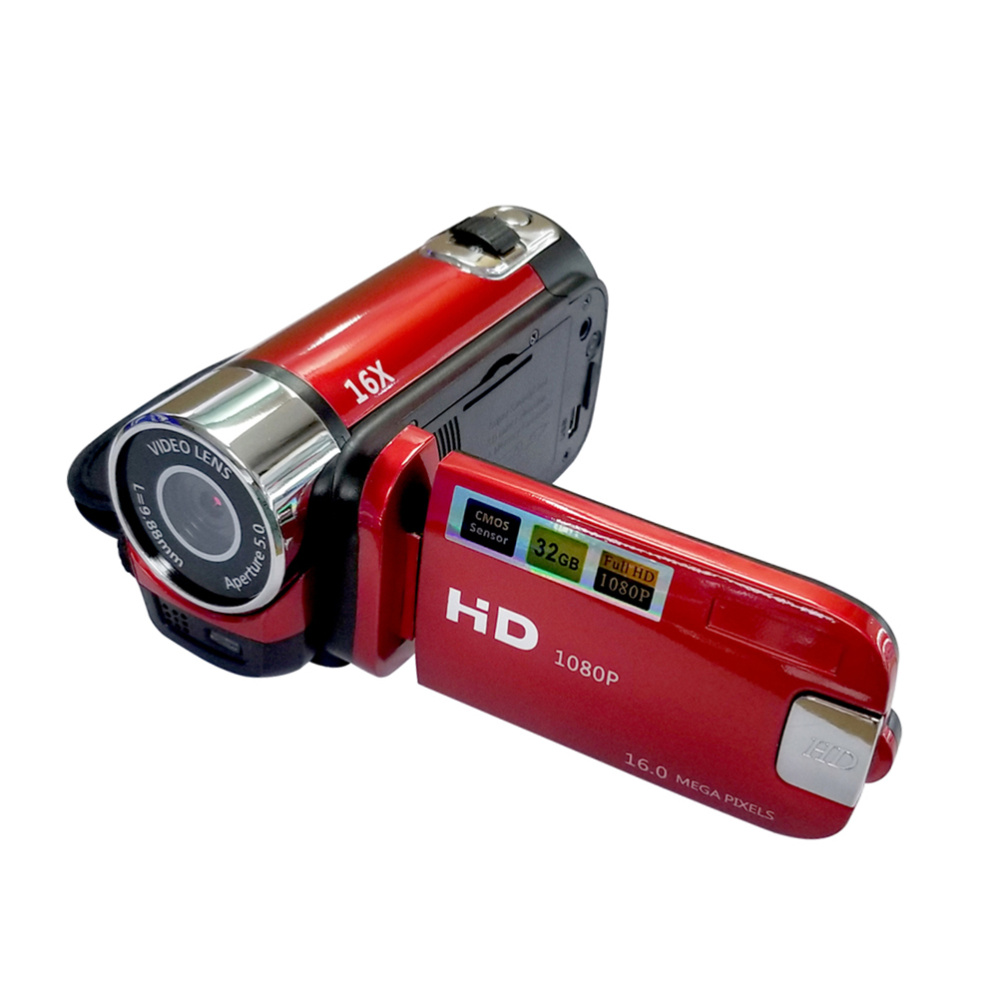 1080P ha condotto la macchina fotografica digitale professionale della videocamera portatile della registrazione Video della ripresa ad alta definizione della luce (rossa): Red