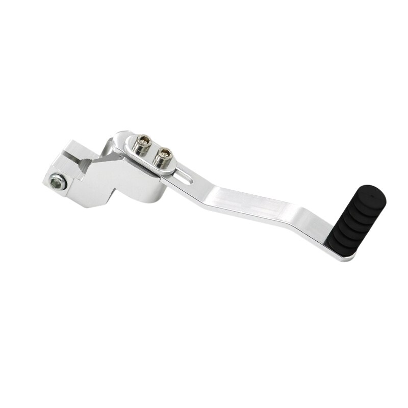 MoFlyeer Motorcycle CNC Folding Aluminum Gear Shift Lever Off Road ATV Dirt Bike Motorbike Gear Change Levers Refit Accessories: Silver